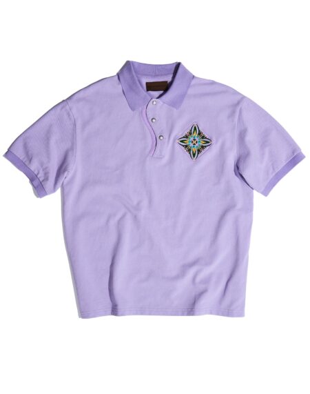 Fluid Placket Polo Purple – front view