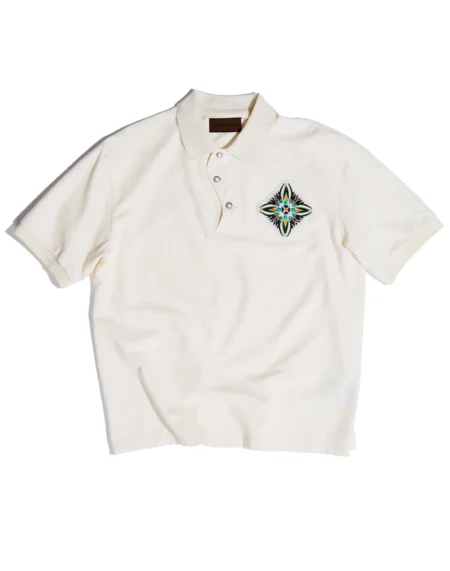 Fluid Placket Polo White – front view