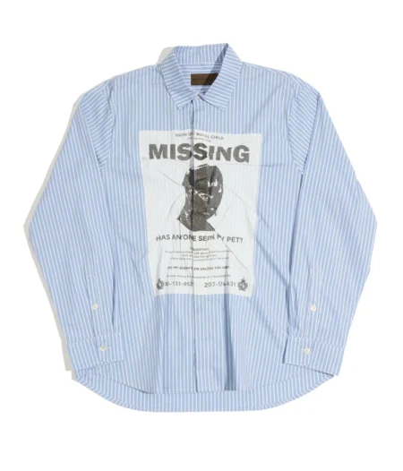 Missing Poster Stripe Shirt – front view