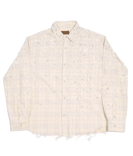 20K Pearl Diamond Shirt Beige – front view