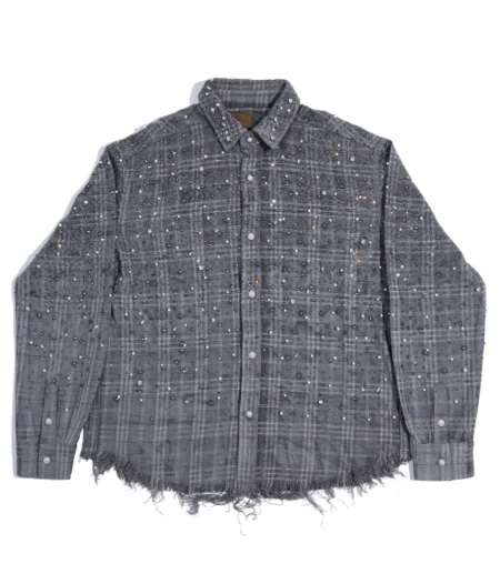 20K Pearl Diamond Shirt Grey – front view