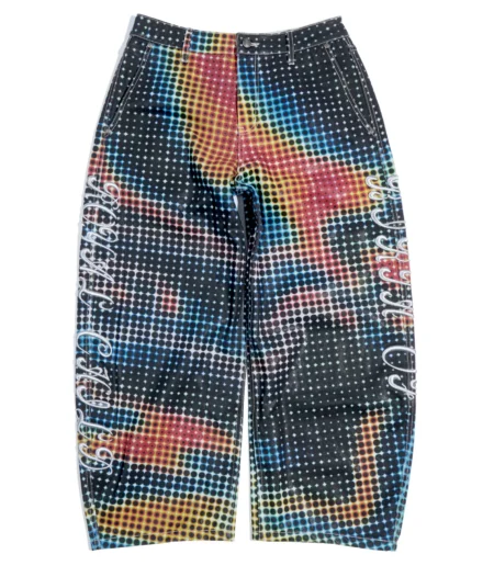 Thermal Polka Dot Curved Knife Pants – front view