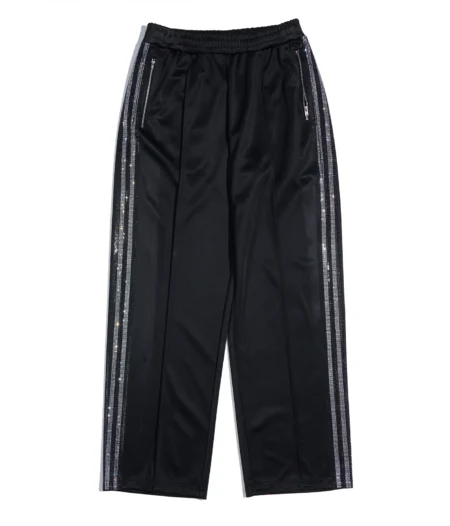 Midnight Gradient Crystal Track Pants – front view