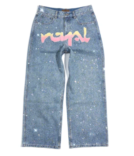 Graffiti Logo Diamond Jeans