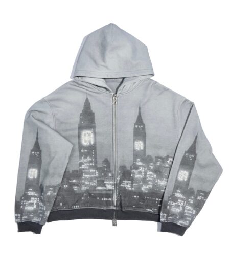 Midnight City Crystal Print Hoodie – front view