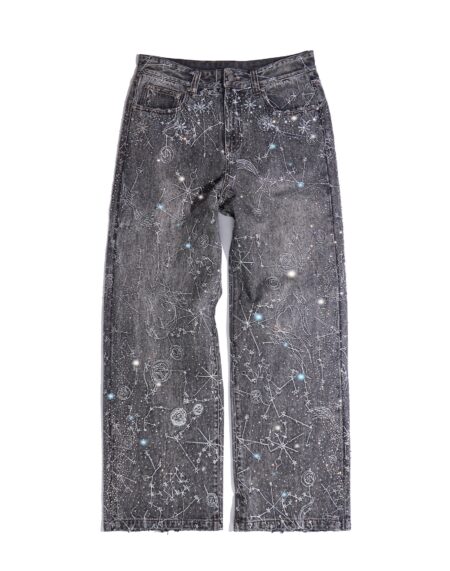 20K Zodiac Diamond Jeans Black – front view