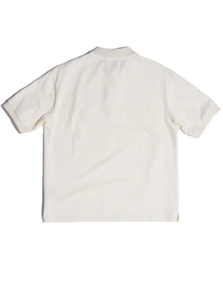 Fluid Placket Polo White – back view