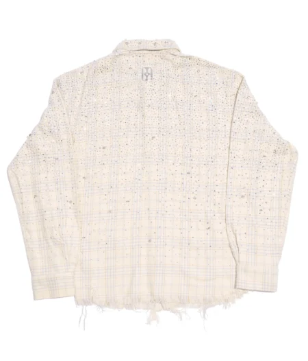 20K Pearl Diamond Shirt Beige – back view