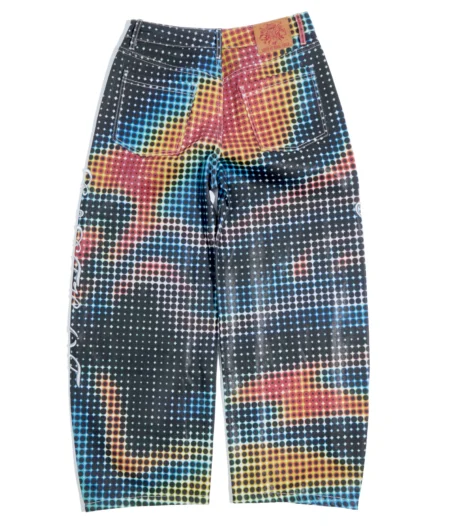 Thermal Polka Dot Curved Knife Pants – back view