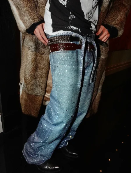 20K Swarovski Diamond Pants Blue – back view
