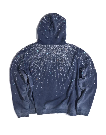 20K Stellar Diamond Hoodie Blue – back view